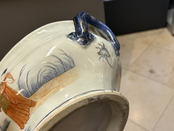 A Chinese Imari-style 'Parasol Ladies' tureen and stand after Cornelis Pronk, Qianlong, ca. 1740