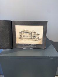 A photo album with the architectural inventory of the German enclave in Jinan (Tsinan Fou - Kai Fengou), 20th C.