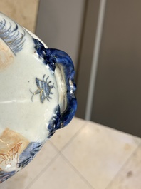 A Chinese Imari-style 'Parasol Ladies' tureen and stand after Cornelis Pronk, Qianlong, ca. 1740