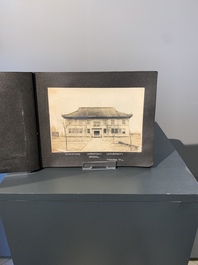 A photo album with the architectural inventory of the German enclave in Jinan (Tsinan Fou - Kai Fengou), 20th C.