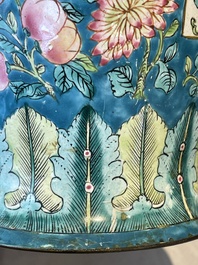 A pair of Chinese Canton enamel vases with narrative design, 19th C.