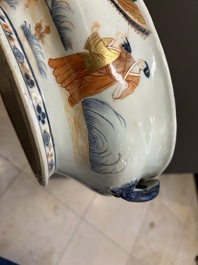 A Chinese Imari-style 'Parasol Ladies' tureen and stand after Cornelis Pronk, Qianlong, ca. 1740
