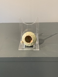 A pair of Chinese Longquan celadon bird feeders, Song