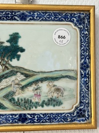 Eight Chinese famille rose 'rice and silk production' plaques, Republic