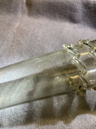 A fa&ccedil;on de Venise glass drinking horn, The Netherlands, 16/17th C.