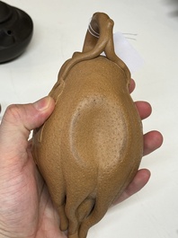 Four Chinese Yixing stoneware teapots, Fan Dasheng 范大生 seal mark, 19/20th C.