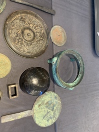 A study group of various Chinese bronze and other archaeological finds, Spring and Autumn/Warring States Period