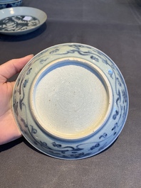 A collection of 11 Chinese blue and white wares, Ming
