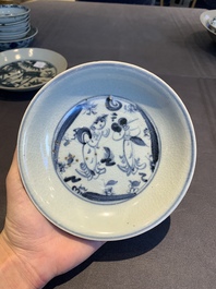 A collection of 11 Chinese blue and white wares, Ming