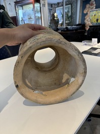 A rare Vietnamese or Annamese reticulated blue and white lotus vessel, 15/16th C.