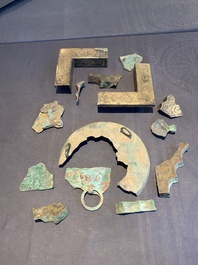 A study group of various Chinese bronze and other archaeological finds, Spring and Autumn/Warring States Period