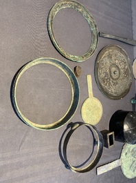 A study group of various Chinese bronze and other archaeological finds, Spring and Autumn/Warring States Period