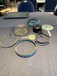 A study group of various Chinese bronze and other archaeological finds, Spring and Autumn/Warring States Period