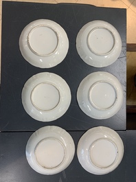 A Chinese Canton famille rose 62-piece Scottish market Ormiston armorial tea service, 19th C.
