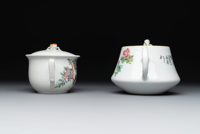 Nine Chinese famille rose wares, 19/20th C.