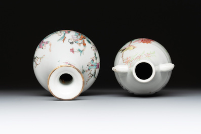 Eight Chinese famille rose wares, 19/20th C.
