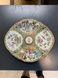 A Chinese Canton famille rose 62-piece Scottish market Ormiston armorial tea service, 19th C.