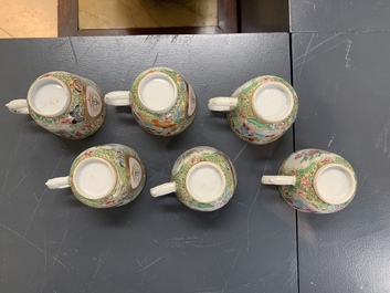 A Chinese Canton famille rose 62-piece Scottish market Ormiston armorial tea service, 19th C.