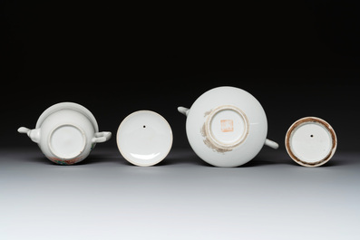 Nine Chinese famille rose wares, 19/20th C.