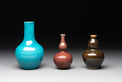 Five Chinese monochrome wares, 19th C.