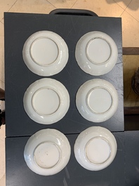 A Chinese Canton famille rose 62-piece Scottish market Ormiston armorial tea service, 19th C.