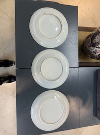 A Chinese Canton famille rose 62-piece Scottish market Ormiston armorial tea service, 19th C.