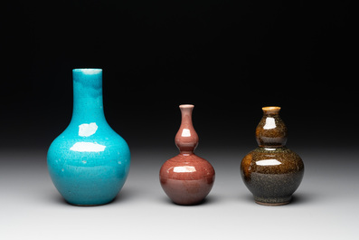 Five Chinese monochrome wares, 19th C.