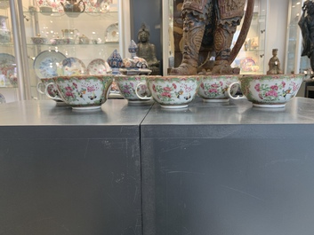 A Chinese Canton famille rose 62-piece Scottish market Ormiston armorial tea service, 19th C.