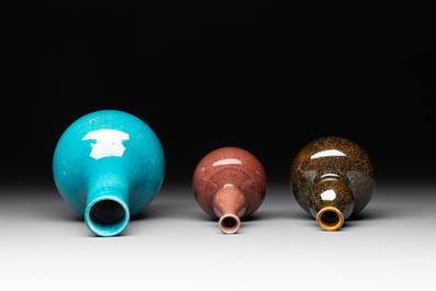 Five Chinese monochrome wares, 19th C.