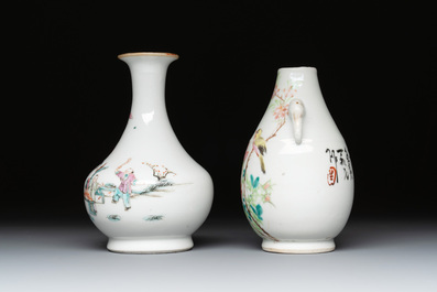 Eight Chinese famille rose wares, 19/20th C.