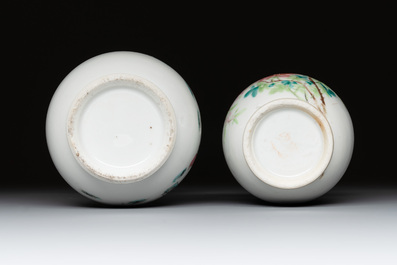 Eight Chinese famille rose wares, 19/20th C.