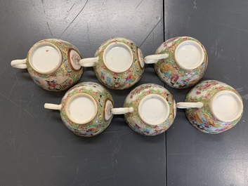 A Chinese Canton famille rose 62-piece Scottish market Ormiston armorial tea service, 19th C.