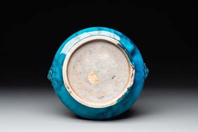 A Chinese turquoise-glazed censer, 19/20th C.