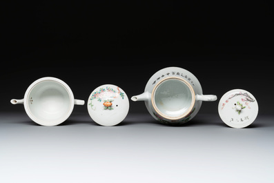 Nine Chinese famille rose wares, 19/20th C.