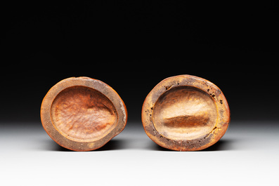 Five Chinese carved bamboo brush pots, 19/20th C.