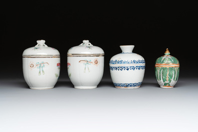 Eight Chinese famille rose wares, 19/20th C.