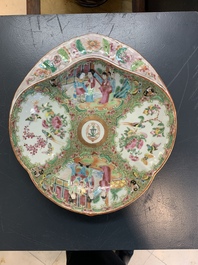 A Chinese Canton famille rose 62-piece Scottish market Ormiston armorial tea service, 19th C.