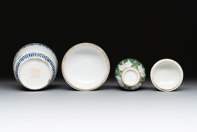 Eight Chinese famille rose wares, 19/20th C.