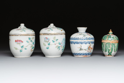 Eight Chinese famille rose wares, 19/20th C.