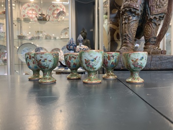 A Chinese Canton famille rose 62-piece Scottish market Ormiston armorial tea service, 19th C.
