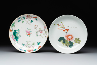 Nine Chinese famille rose wares, 19/20th C.