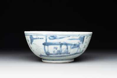 Five Chinese blue and white shipwreck wares from the Hatcher cargo, Wanli/Transitional period