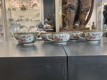 A Chinese Canton famille rose 62-piece Scottish market Ormiston armorial tea service, 19th C.