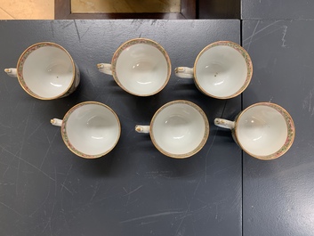 A Chinese Canton famille rose 62-piece Scottish market Ormiston armorial tea service, 19th C.