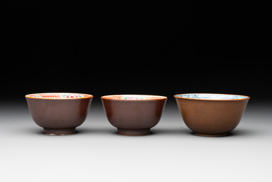 12 Chinese capucin-ground wares, Yongzheng/Qianlong