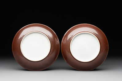 12 Chinese capucin-ground wares, Yongzheng/Qianlong