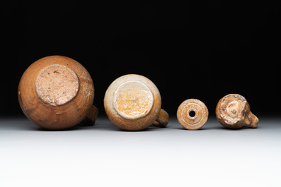 Nine German stoneware mugs and jugs, 13/16th C.