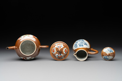 12 Chinese capucin-ground wares, Yongzheng/Qianlong