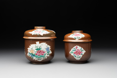 12 Chinese capucin-ground wares, Yongzheng/Qianlong