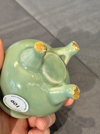 A Chinese Longquan celadon tripod censer, Song